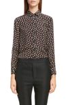 SAINT LAURENT STAR PRINT SILK SHIRT,395733Y359U