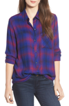 Rails Hunter Plaid Shirt In Azure Scarlet
