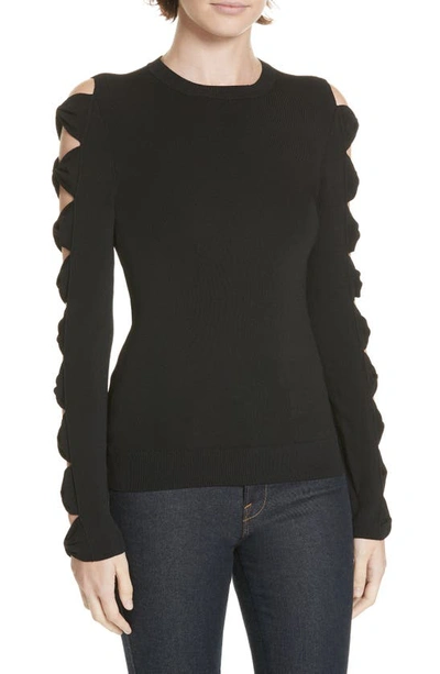 Ted Baker Yonoh Cutout Sleeve Sweater In Black