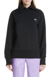 Marine Serre Half Zip Pullover In Black