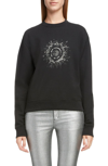 SAINT LAURENT Embellished Splatter Logo Sweatshirt,551374YBBV2