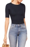 REFORMATION JANINE RIBBED TOP,JANINE