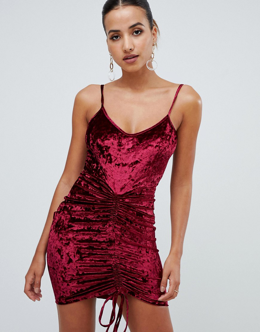 ax paris red velvet dress