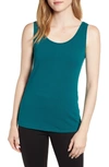 Nic + Zoe Stretch Tank In Emerald