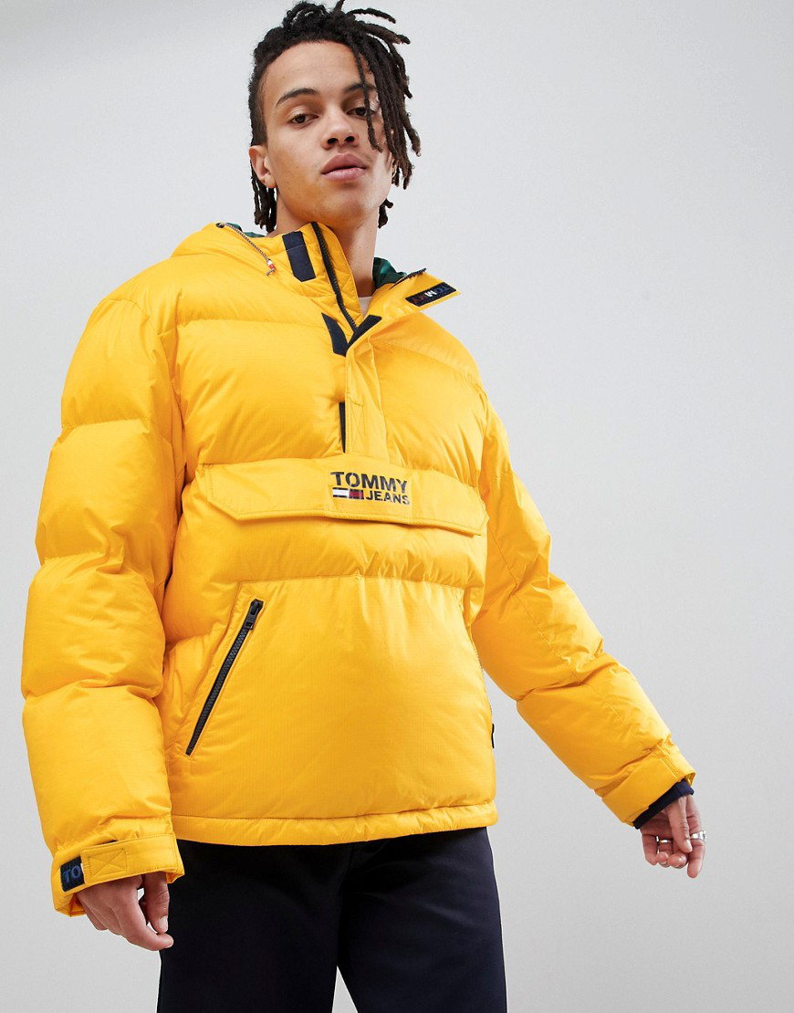 tommy jeans yellow puffer jacket