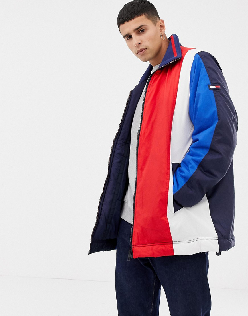tommy jeans colour block jacket