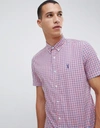 NEXT SLIM FIT SHIRT IN PINK CHECK - PINK,769141