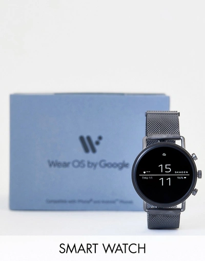 SKAGEN SKT5105 FALSTER 2 SMOKE MESH SMARTWATCH WITH HEART RATE TRACKER - GRAY SKT5105