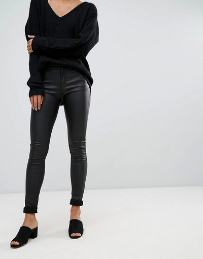 Vero Moda Coated Skinny Jeans - Red