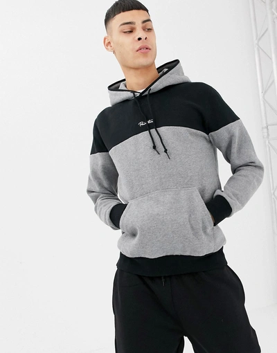 Primitive Pacer Hoodie With Contrast Panel In Grey-grey