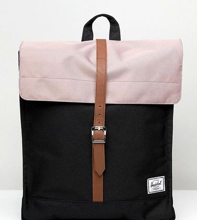 Herschel Supply Co Exclusive City Backpack In Ash Rose Pink And Black-multi In Multi