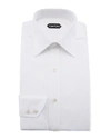 Tom Ford Solid Button-down Dress Shirt In White