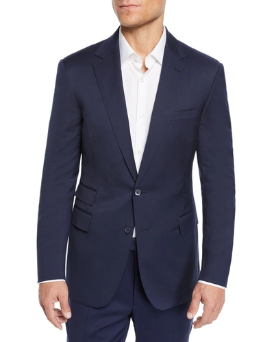 Polo Ralph Lauren Gregory Wool Serge Notch-lapel Blazer In Blue