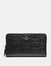 COACH CONTINENTAL WALLET IN SIGNATURE LEATHER,42316 GDBLK