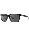 Ray Ban Rb4181 Sunglasses Black Frame Green Lenses 57-16 In Nocolor