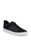 ALESSANDRO DELL'ACQUA LACE-UP LEATHER LOW-TOP SNEAKERS,0400098816114