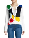 ALICE AND OLIVIA Ruthy Stace Colorblock Face Cardigan