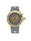 KYBOE! Power Gold Cyclone Grey Silicone & Goldtone Stainless Steel Strap Watch/40MM
