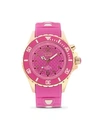 KYBOE! Power RG Jolt Pink Silicone & Rose Goldtone Stainless Steel Strap Watch/40MM