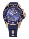 KYBOE! Power Blue Silicone & Rose Goldtone Stainless Steel Strap Watch/48MM