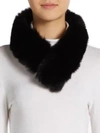 SAKS FIFTH AVENUE FOX FUR CONVERTIBLE HEADBAND-SCARF,0494406543504