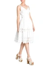 DOLCE & GABBANA Poplin Lace Tiered A-Line Dress