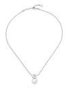 MAJORICA EXQUISITE 10MM WHITE ROUND FAUX PEARL AND CUBIC ZIRCONIA NECKLACE,400099309343