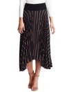 A.L.C Henry Stripe Pleated Skirt