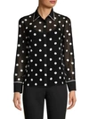 ALICE AND OLIVIA Vina Embroidered Blouse