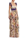 SILVIA TCHERASSI Silk-Stretch Floral Garden Dress