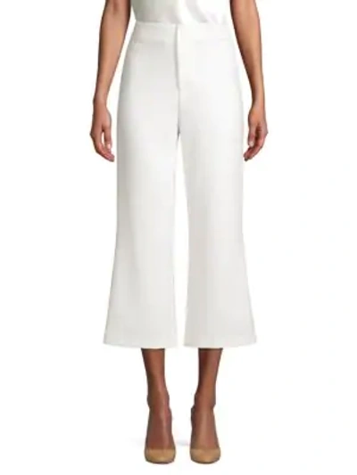 Alice And Olivia Alice + Olivia Lorinda High-rise Cropped Wide-leg Pants In Off White