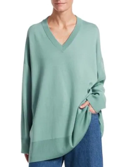 The Row Sabrina Cashmere Sweater In Celestial Blue
