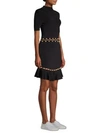 ALICE AND OLIVIA Evelyn Faux Pearl Fit-&-Flare Dress