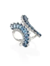 HUEB Mirage Diamond & London Blue Topaz Ring