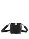 VALENTINO GARAVANI MINI ROCKSTUD LEATHER HOBO BAG,400099109241