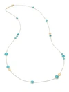 MARCO BICEGO WOMEN'S JAIPUR RESORT TURQUOISE & 18K YELLOW GOLD STATION NECKLACE,0440027428584