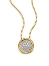 JOHN HARDY Bamboo Diamond & 18K Yellow Gold Small Round Pendant Necklace