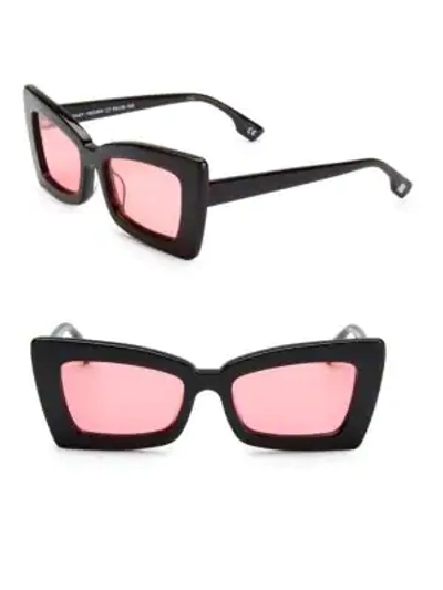 Karen Walker Zaap! 53mm Cat Eye Sunglasses In Black