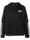 VISION OF SUPER CHECKERED SLEEVE LOGO HOODIE