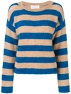 CHIARA BERTANI CHIARA BERTANI STRIPED KNIT SWEATER - NEUTRALS