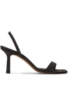 Neous Tulip Grosgrain Slingback Sandals In Black