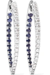 MELISSA KAYE CHRISTINA 18-KARAT WHITE GOLD, DIAMOND AND SAPPHIRE EARRING