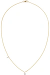 STONE AND STRAND MOON AND STAR 14-KARAT GOLD DIAMOND NECKLACE