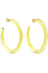 ALISON LOU MEDIUM JELLY LUCITE AND ENAMEL HOOP EARRINGS