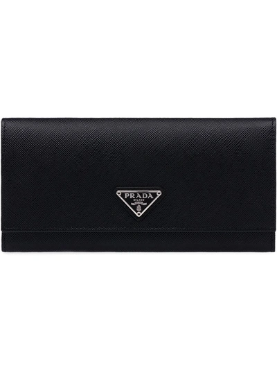 Prada Logo Wallet - 黑色 In Black