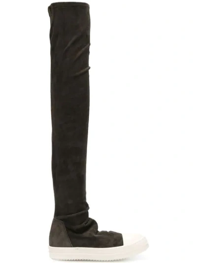 Rick Owens Knee Length Boots - 灰色 In Grey