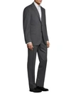 Corneliani Regular-fit Solid Woven Wool Suit In Dark Grey