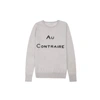ILLE DE COCOS Au Contraire Merino Sweater Pebble Grey & Dark Grey