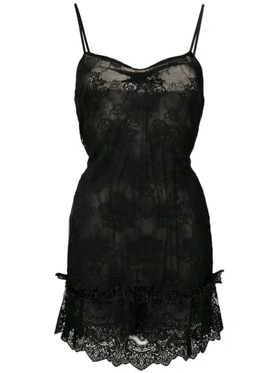 Christian Pellizzari Lace Mini Dress - 黑色 In Black