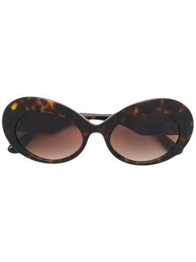 Dolce & Gabbana Eyewear Round Sunglasses - 棕色 In Brown